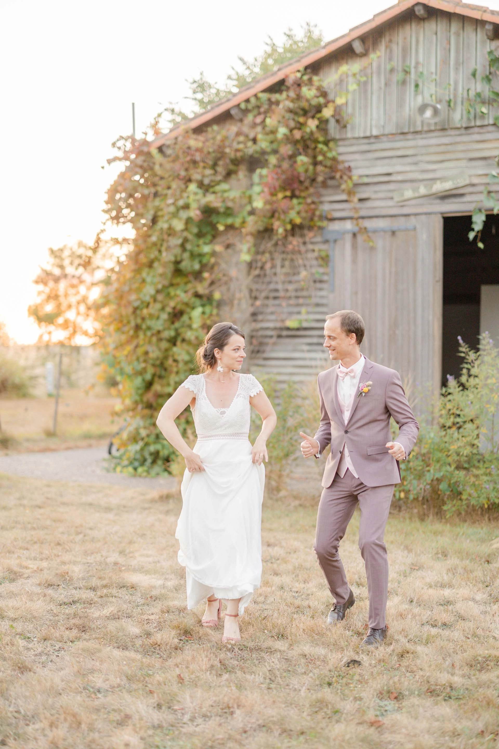 robe événement bonheur beige marron